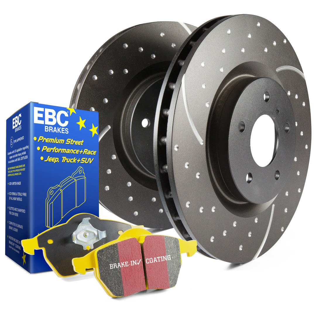 Kit freinage EBC : Plaquettes Yellowstuff + Disques GD pour Mustang