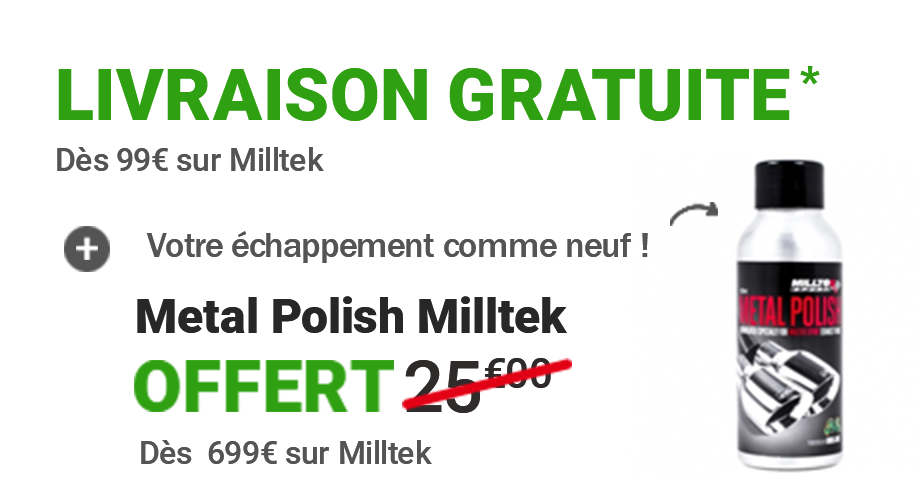 Livraison gratuite *  + Milltek Metal Polish offert *