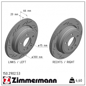 Disque de frein sport rainuré Black:Z Zimmermann - 150.2902.53