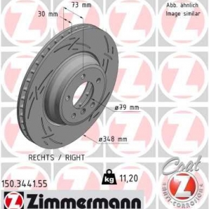 Disque de frein sport rainuré Black:Z Zimmermann - 150.3441.55