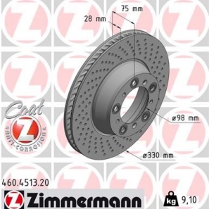 Disque de frein percé Zimmermann - 460.4513.20