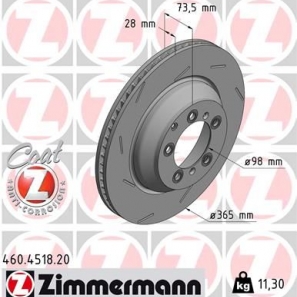 Disque de frein rainuré Zimmermann - 460.4518.20