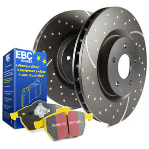 Kit freinage EBC : Plaquettes Yellowstuff + Disques GD Ford Mondeo