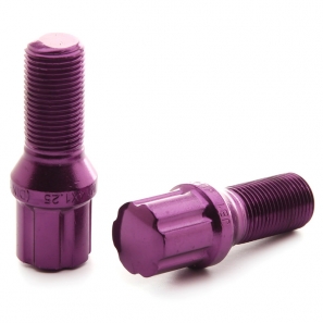 Boulons de roue conique RACING JB1 M14x1,5 L.27mm - Violet - lot de 20 + 1 adaptateur - Japan Racing