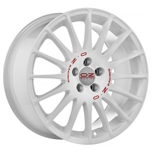 Jante OZ Superturismo WRC Race White Red Lettering 18 pouces